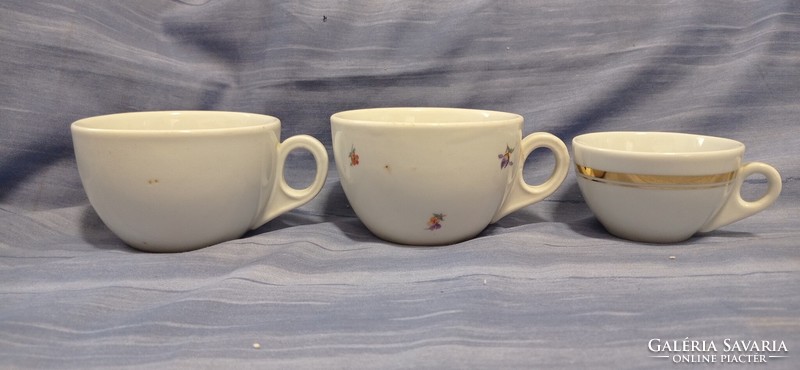 3 Zsolnay cups. Zsolnay tea cup, Zsolnay coffee cup. Cafe house.