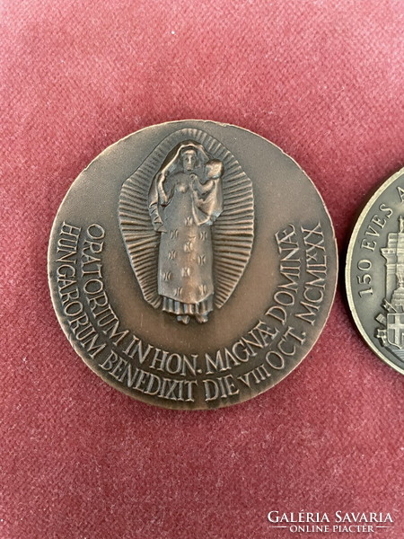 2 pcs. Bronze commemorative medal