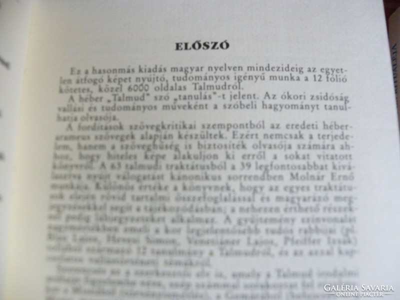 Dr. Molnár Ernő (szerkesztette.): A Talmud könyvei - sorszámozott -