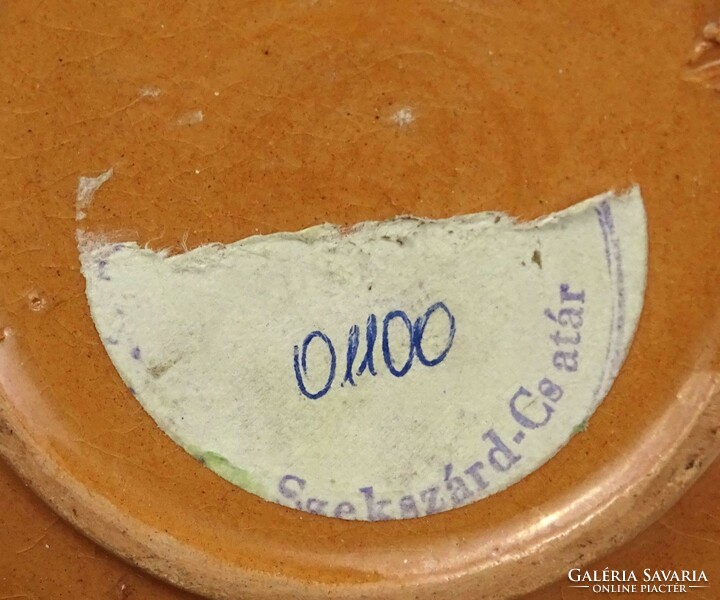 1Q395 Szekszárdi kerámia pálinkás pohár és hamutál