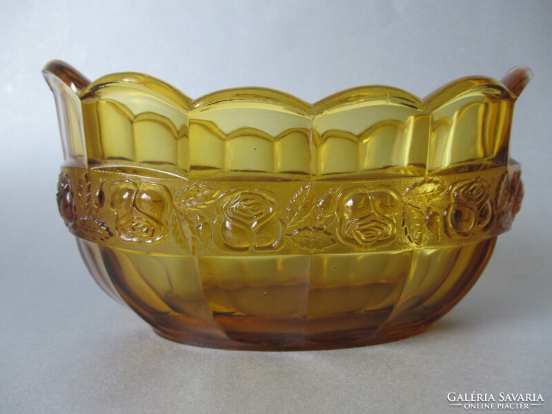 Antique honey yellow dessert bowl