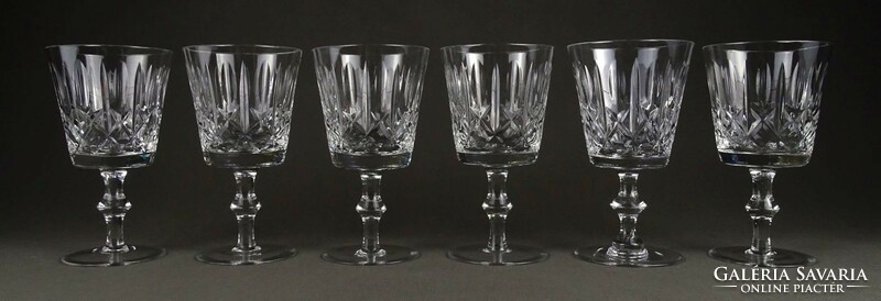 1Q313 flawless stemmed crystal champagne glass set of 6 pieces