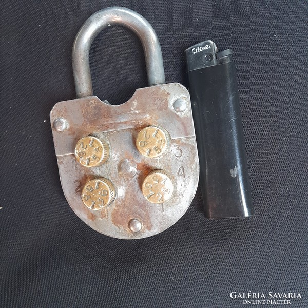 Antique padlock with number lock