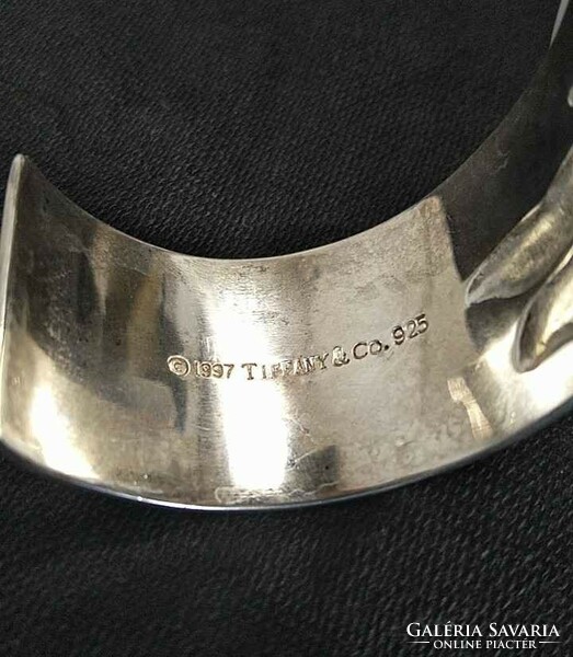 1997 Tiffany ezüst mandzsetta karkötő arany szitakötő díszítéssel