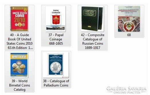 Coin and banknote catalogs, digital format (cd, dvd)