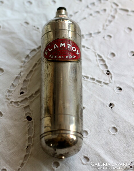 Rare! Flamtox fire extinguisher, car, 50s, mid century, license de mondial