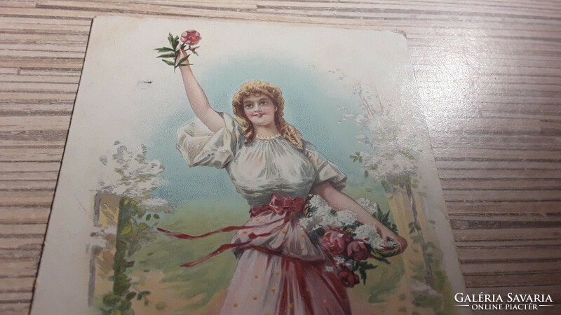 Antique greeting card. From the early 1900s.