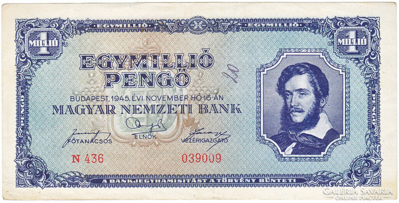 Hungary 1000000 pengő 1945 g