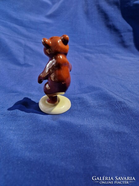 Drasche porcelán  táncoló mackó, medve nipp figura