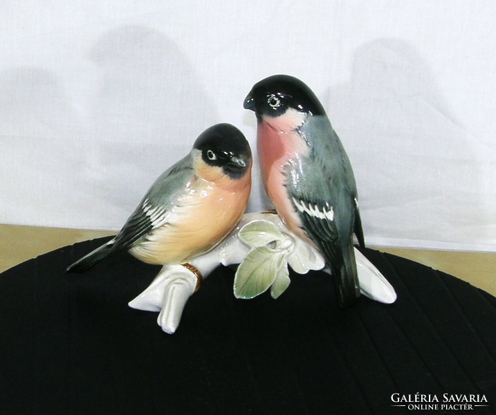 Pair of birds - porcelain - 19 x 14 cm