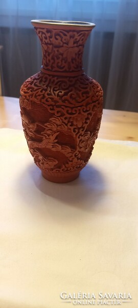 Cinnabar lacquer vase