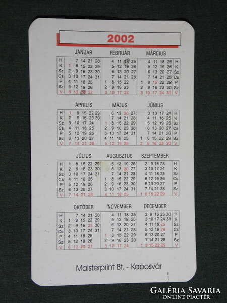 Card calendar, sziget car shop, szigetvár, uaz 469 car, 2002, (6)