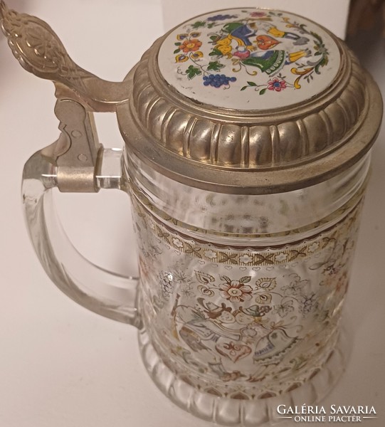 Tyrolean glass jug