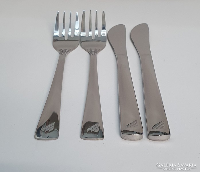 Malév first class knife + fork set of 4.