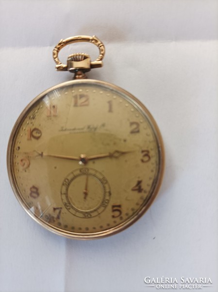 Iwc Schaffhausen 14k gold pocket watch