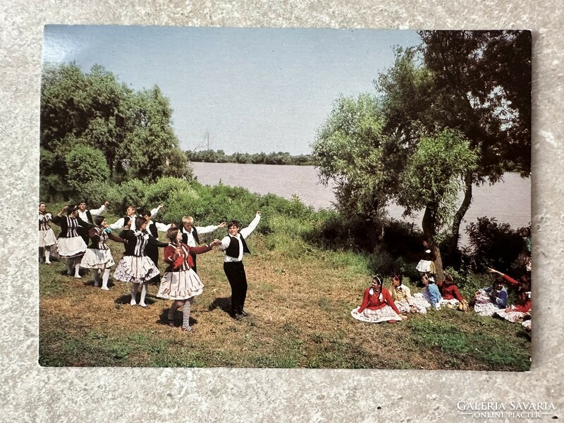 Folk costume postcards and 4 photographs