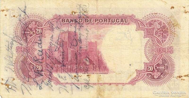 20 escudo escudos 1938 Portugália Ritka