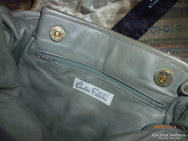 Carlos falchi... Designer vintage python leather bag.