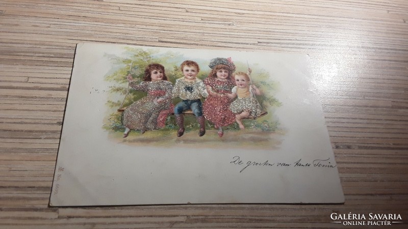 Antique greeting card. From the early 1900s.