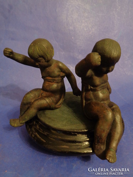 BRONZ FIGURA PÁROS ca 1920