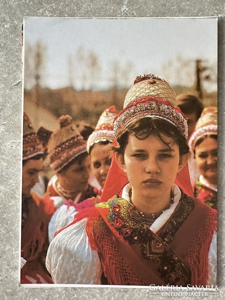 Folk costume postcards and 4 photographs