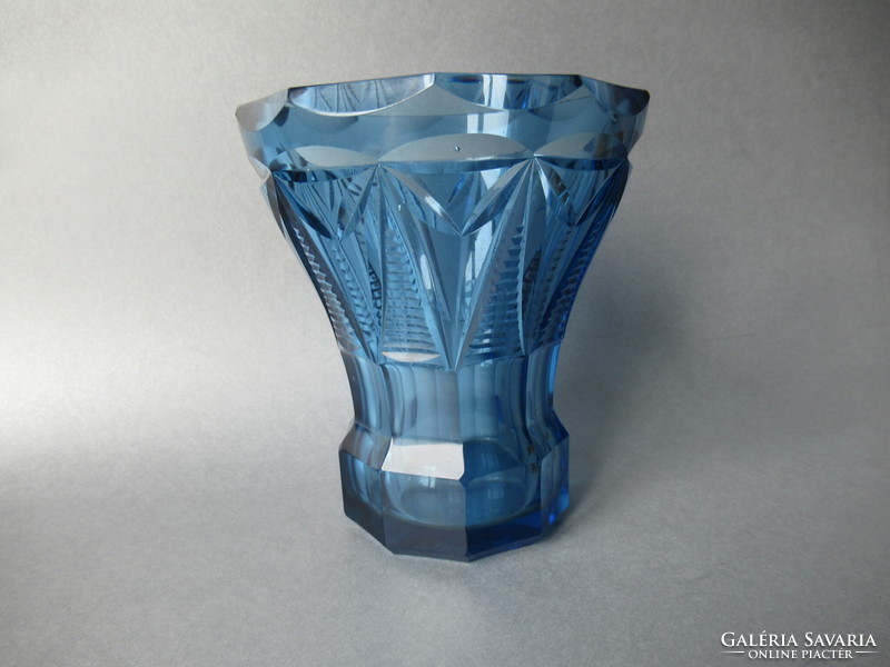 Antique, art deco glass vase (Czech, around 1920-1930)