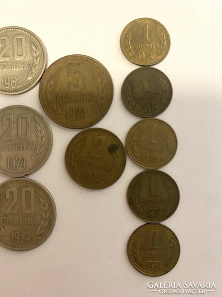 12 coins Bulgaria stotinka stotinka 1962-1977 including an Olympic souvenir