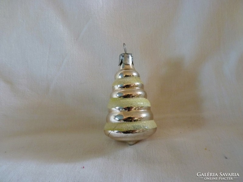 Old glass Christmas tree decoration - pyramid!