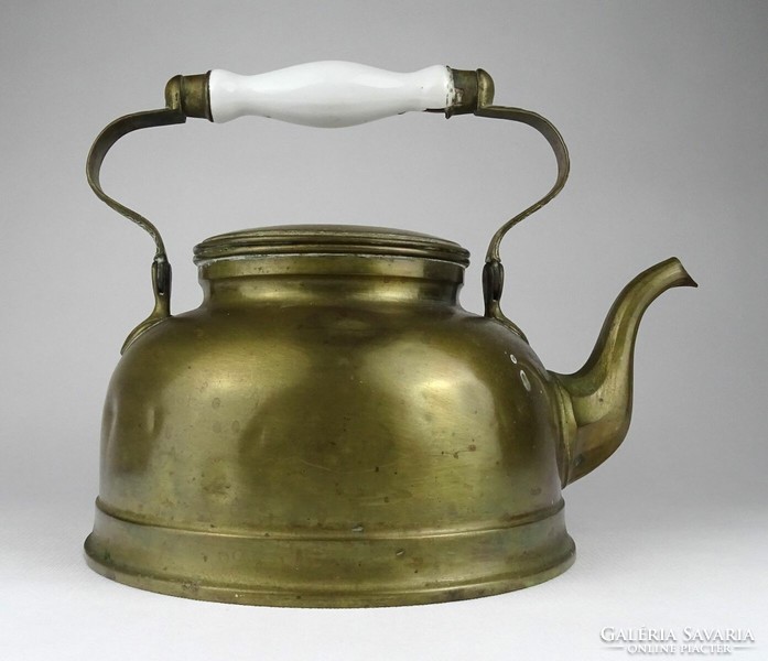 1Q309 Antik nagyméretű réz teáskanna