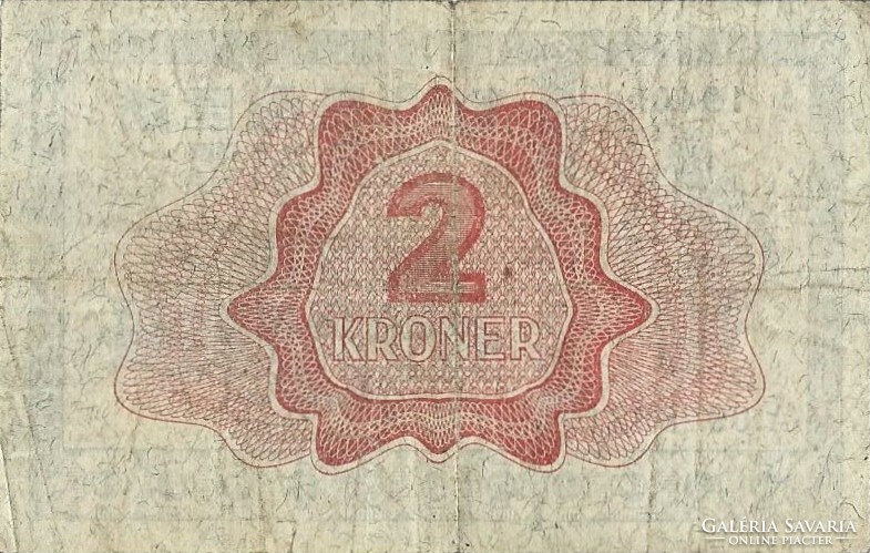 2 Korona kroner 1940 Norway rare