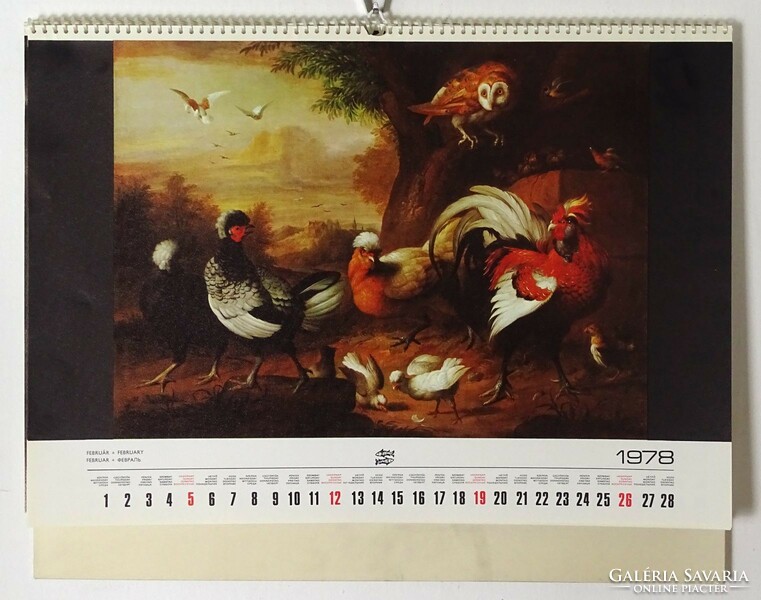 1Q306 Jakab Bogdány: calendar 1978 38 x 47 cm