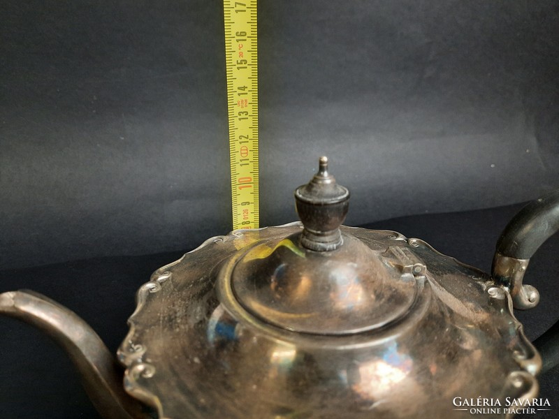 ANTIK 3 darabos angol ezüstözött fém teáskészlet