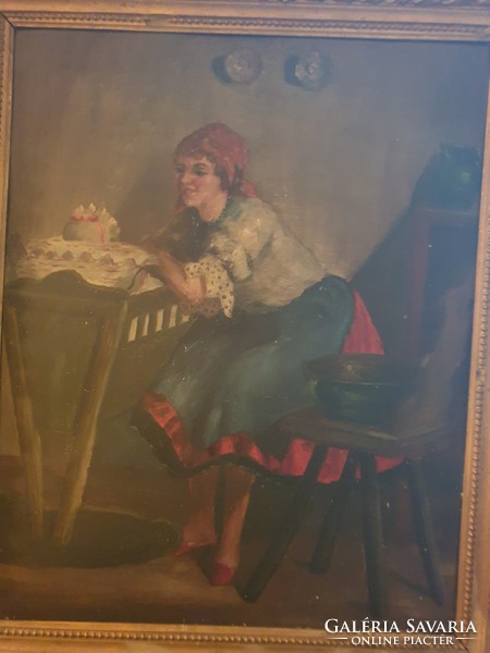 Turmayer Sándor (1879 - 1953)   olaj -falemez festménye