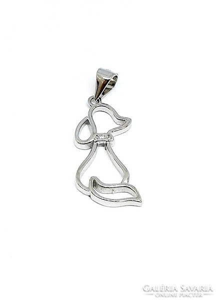 Sterling silver dog pendant (zal-ag116343)