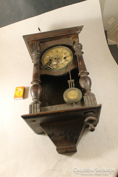 Antique old German half-baked wall clock 767
