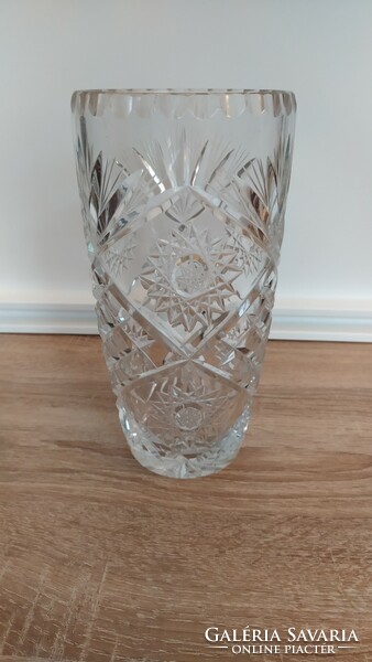 Polished crystal vase