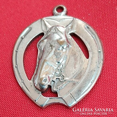 Horse pendant - for riders - with horseshoe