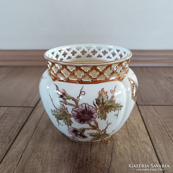 Zsolnay dawn patterned pot