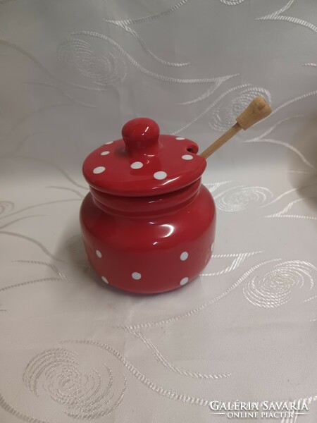 Dotted ceramic, honey holder