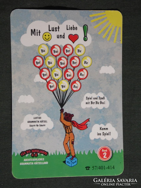 Card calendar, German grammar games for children, graphic artist, 2003, (6)