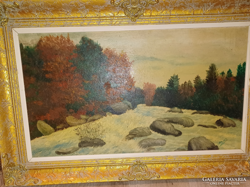 Oil painting on canvas signed Heyer.