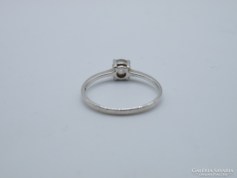 UK0169  Cirkónia köves ezüst 925 gyűrű méret 54 1/2