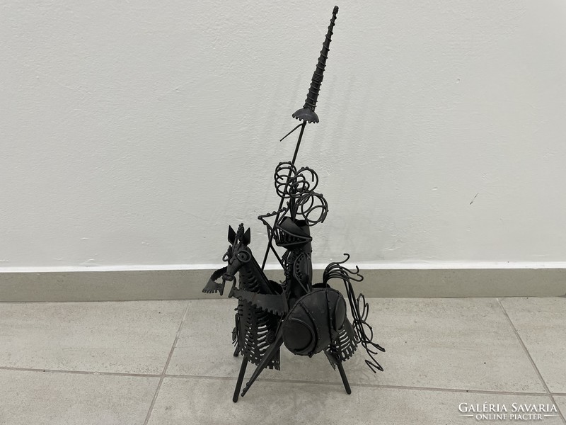 Don Quijote vas lovasszobor képcsarnok modern retor mid century