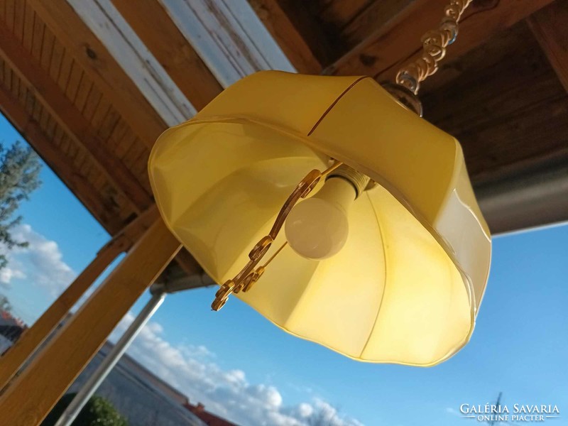 Vintage orange hanging lamp - lamp