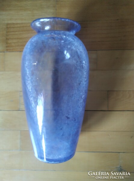 Blue stained glass vase, 24 cm