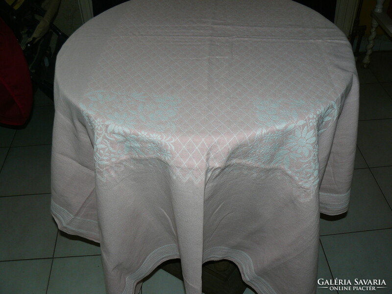Beautiful pink woven tablecloth