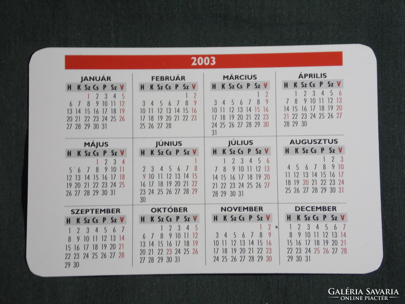 Card calendar, mecsek color nymdaipari kft., Pécs, trodat stamp production, 2003, (6)