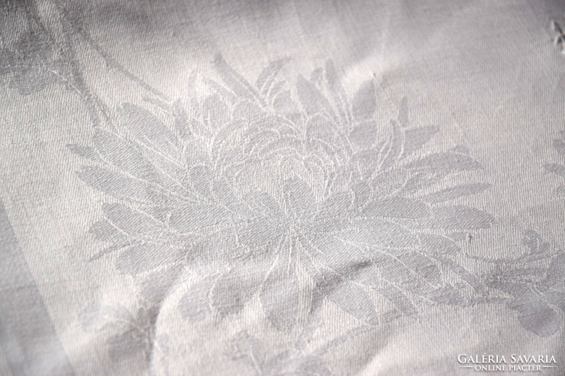 Old art deco large damask napkin tea towel tablecloth hl monogram 130 x 53