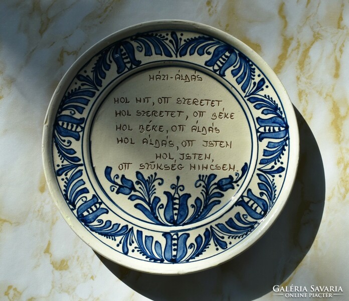 Korondi home blessing ceramic wall plate