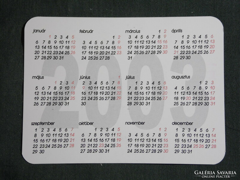 Card calendar, baka sándor trodat stamp-making shop, Pécs, 2003, (6)